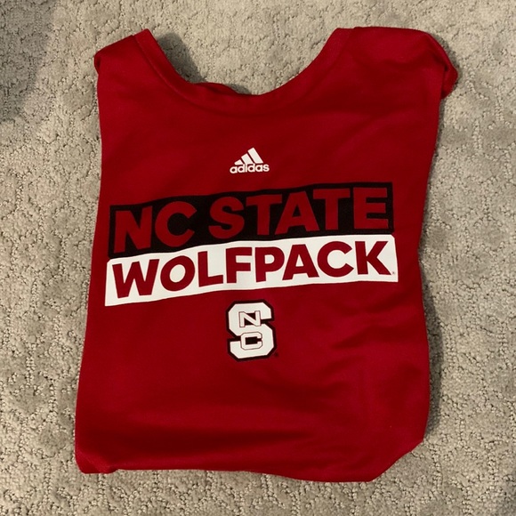 Red adidas NC State tee; boys large - Picture 1 of 3